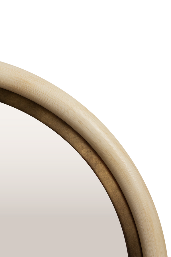 Aged Ivory Round Mirror