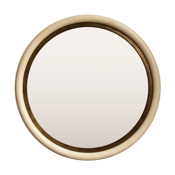 Aged Ivory Round Mirror