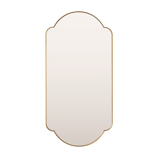 Antique Brass Metal Shaped Mirror