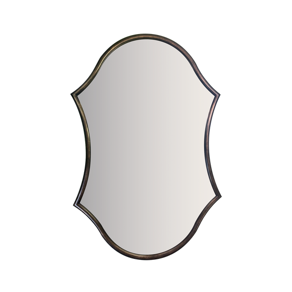 Bronze on Timber Shaped Mirror