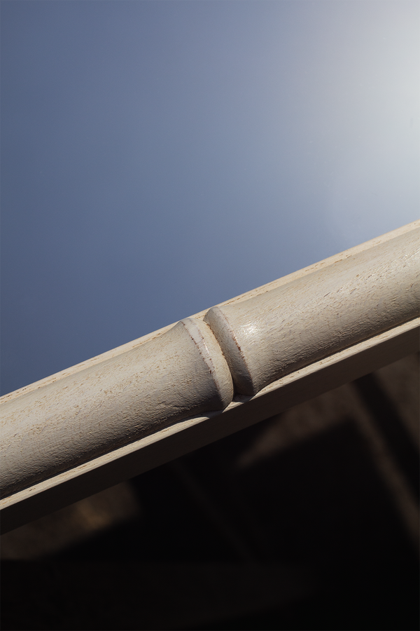 Bamboo Mirror with a White Wash