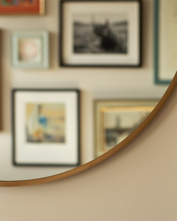 Brass Metal Round Mirror