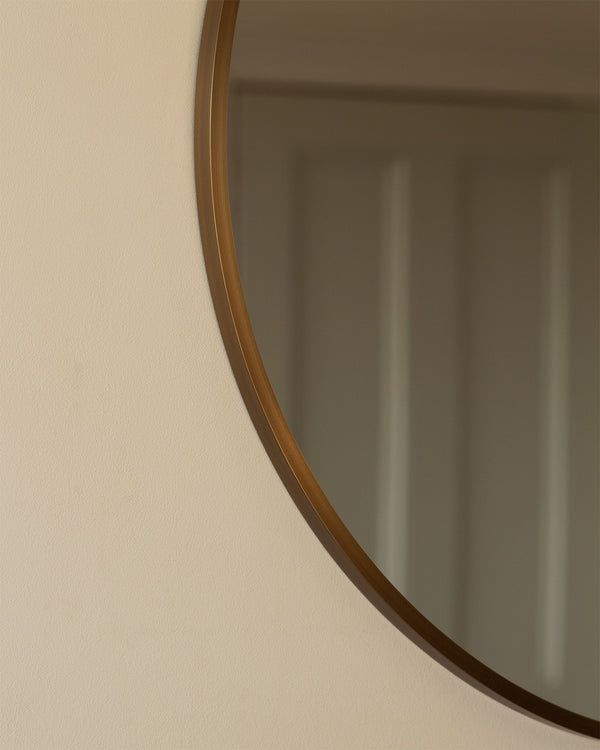 Brass Metal Round Mirror
