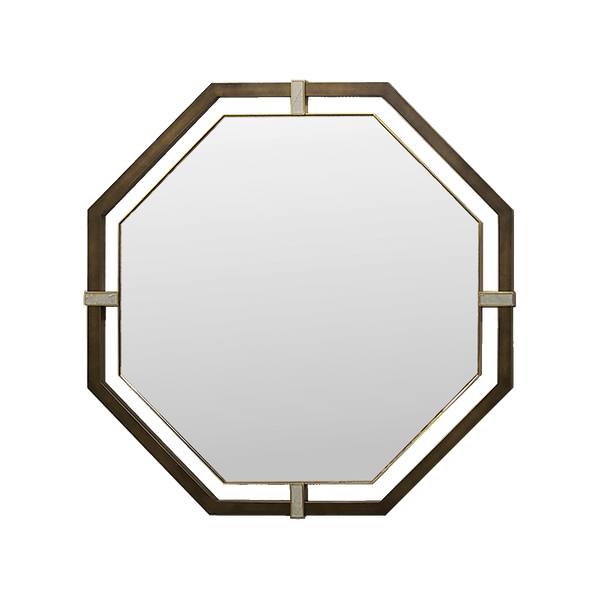 Bronze Finished Octagonal Framed Mirror