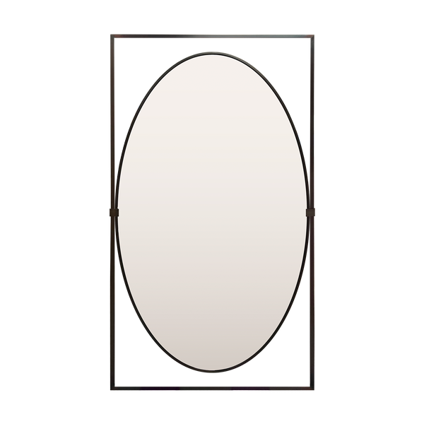 Dark Bronze Double-Framed Mirror