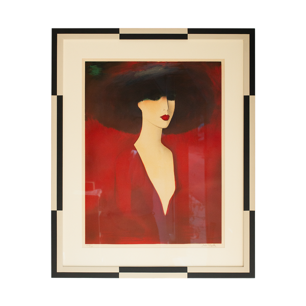Femme Rouge au Chapeau