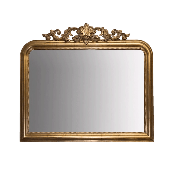 Overmantle Mirror With Decorative Scroll Detail
