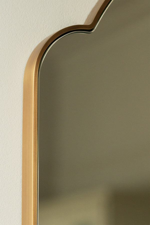 Antique Brass Metal Shaped Mirror