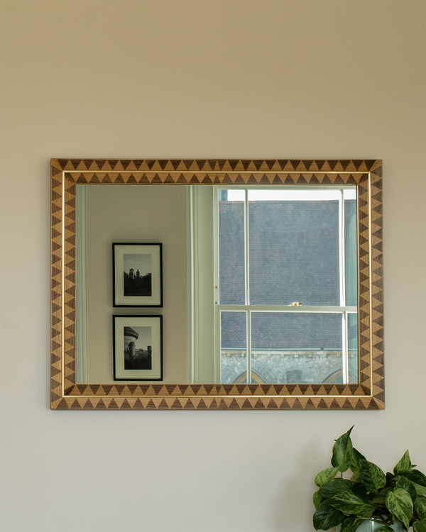Zig-Zag Valley Veneer Mirror