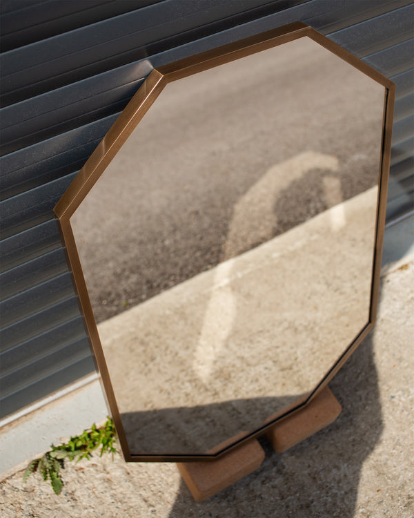 Antique Brass Unlacquered Metal Mirror