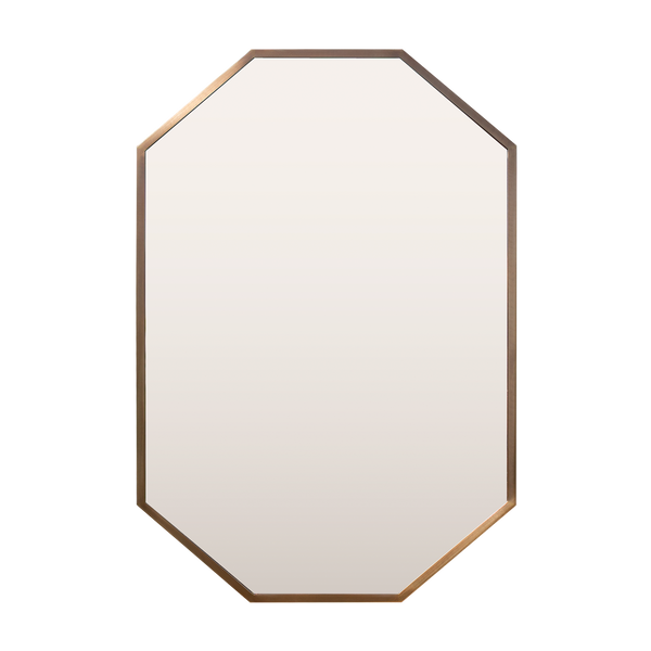 Antique Brass Unlacquered Metal Mirror