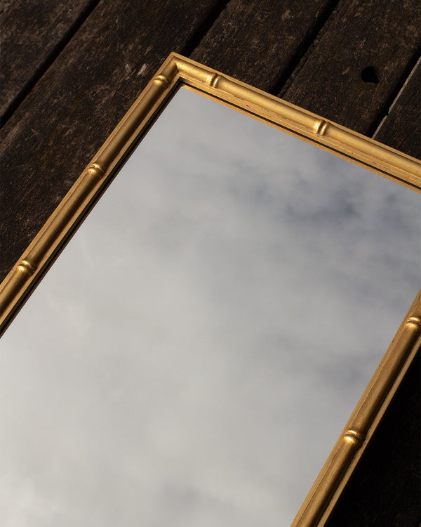 Antique Gold Bamboo Mirror