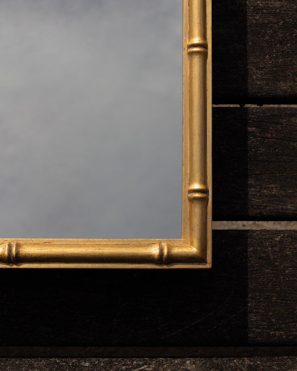 Antique Gold Bamboo Mirror