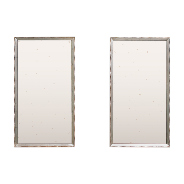 Antique Silver and Light Antique Mirrored Cabinet Doors