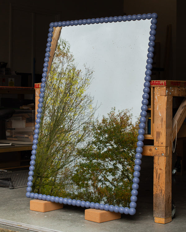 Large Bobbin with Light Antique Mirror