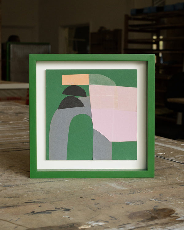 Kelly Green Framed Collage