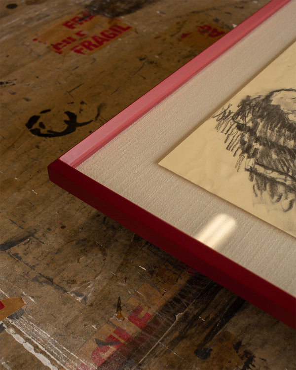 Charcoal Nude in a Red Ramsbury Frame
