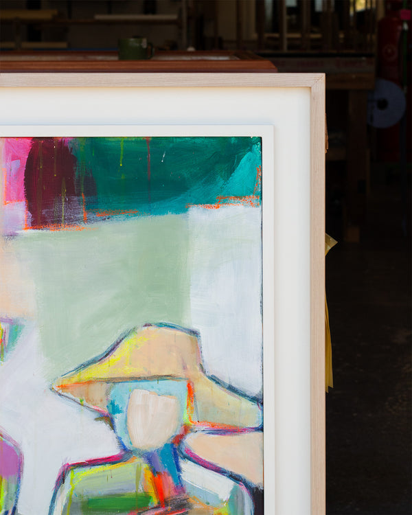 Painting in a Two-Toned Double Tray Frame