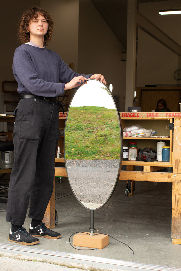Double-Sided Bronze Metal Mirror