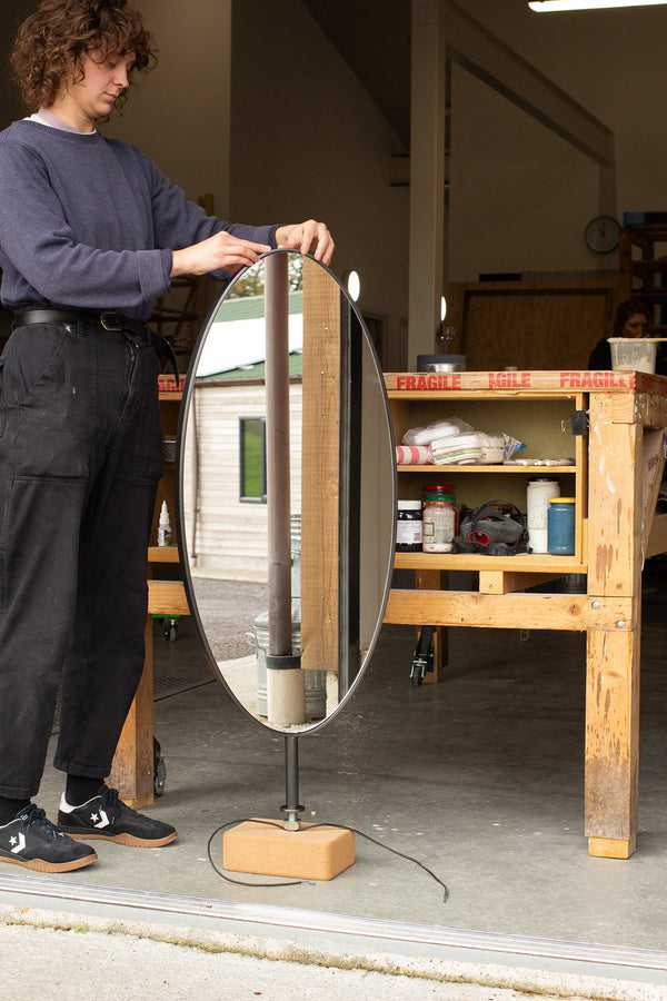Double-Sided Bronze Metal Mirror