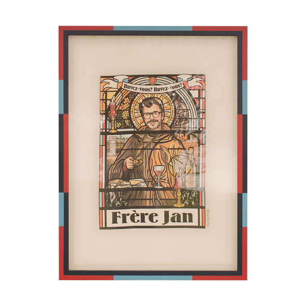 Frére Jan Tea Towel in a Chequered Frame