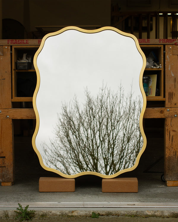 Curvy Gold Shaped Mirror