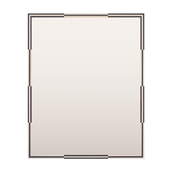 Pelt and Off-White Chequered Mirror