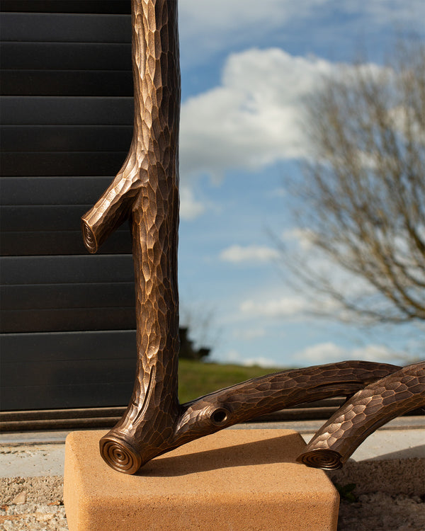 Hand-Carved Branch Mirror