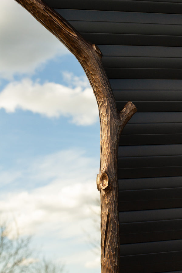 Hand-Carved Branch Mirror