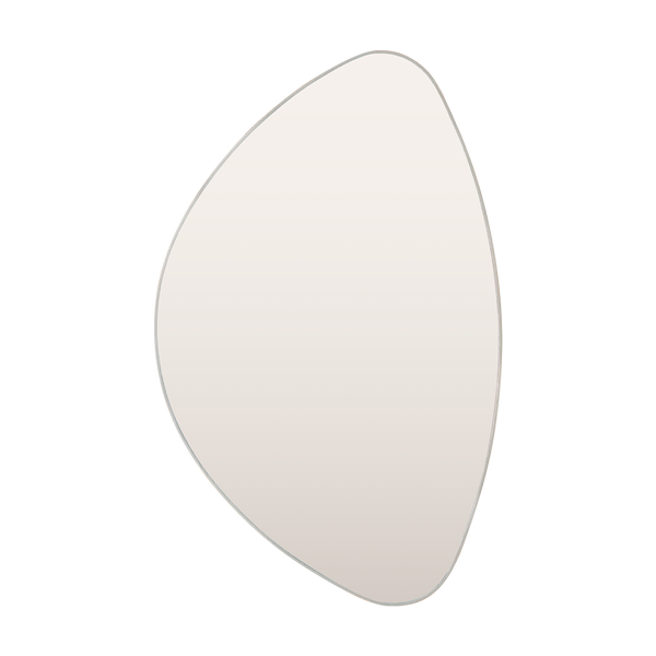 Beaten Silver Shaped Mirror