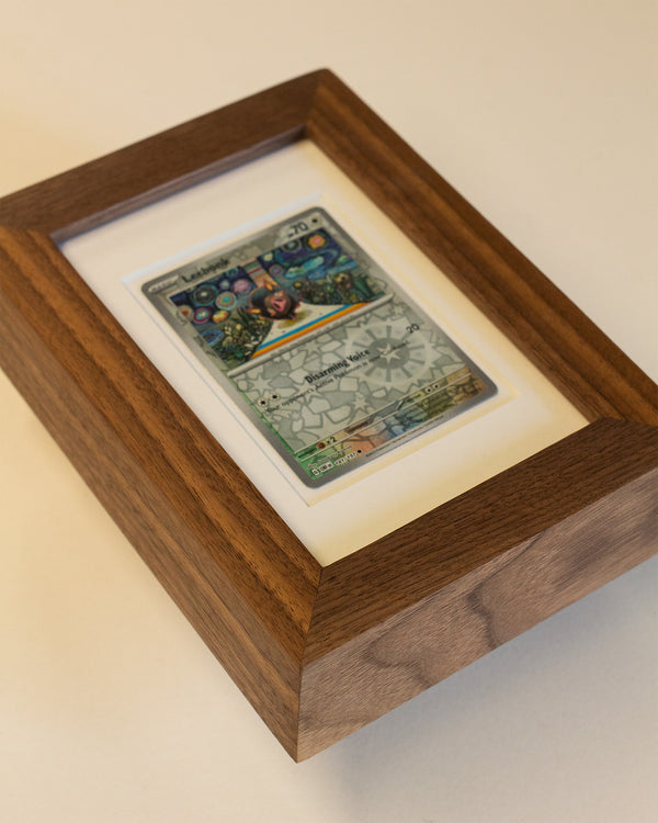 Lechonk Pokémon Card in a Chunky Walnut Box Frame