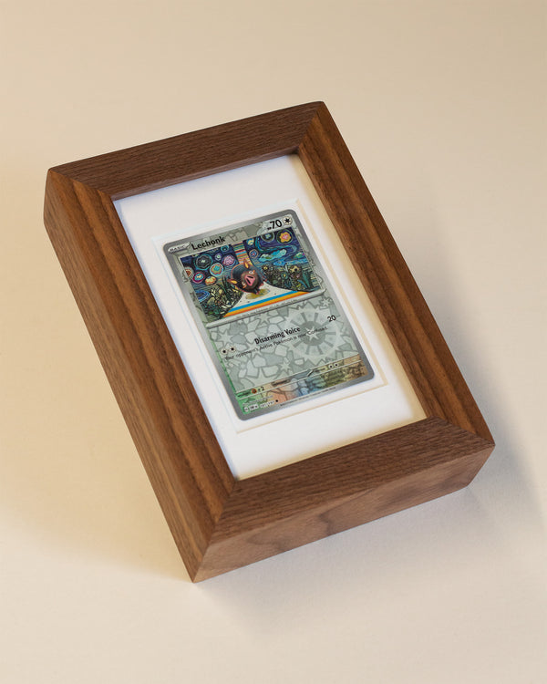 Lechonk Pokémon Card in a Chunky Walnut Box Frame