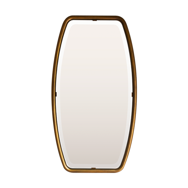 Light Brushed Brass Bevelled Mirror