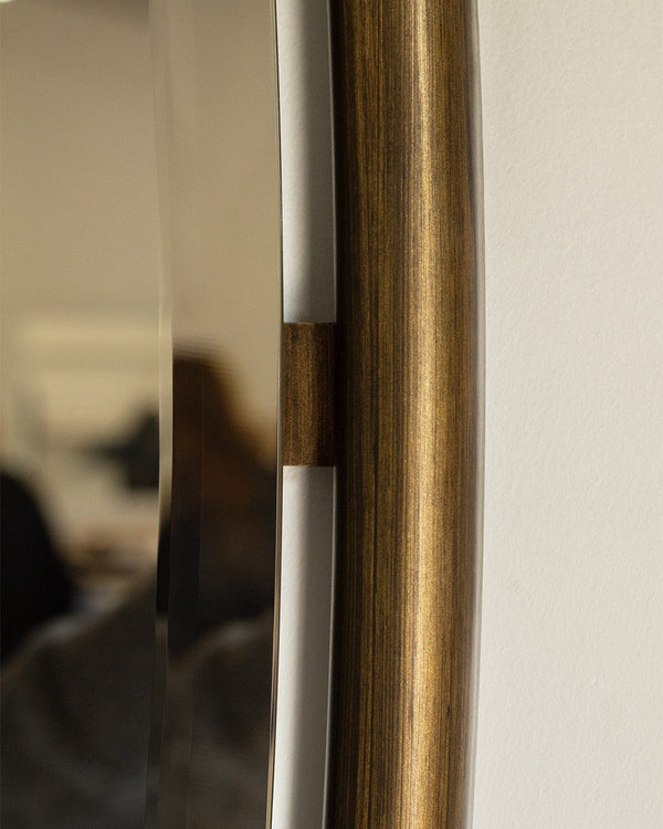 Light Brushed Brass Bevelled Mirror