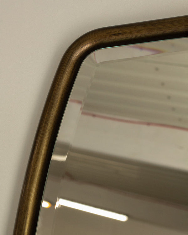Light Brushed Brass Bevelled Mirror