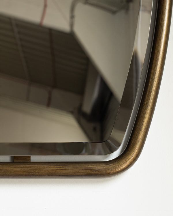 Light Brushed Brass Bevelled Mirror