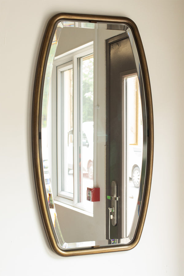 Light Brushed Brass Bevelled Mirror
