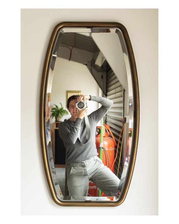 Light Brushed Brass Bevelled Mirror