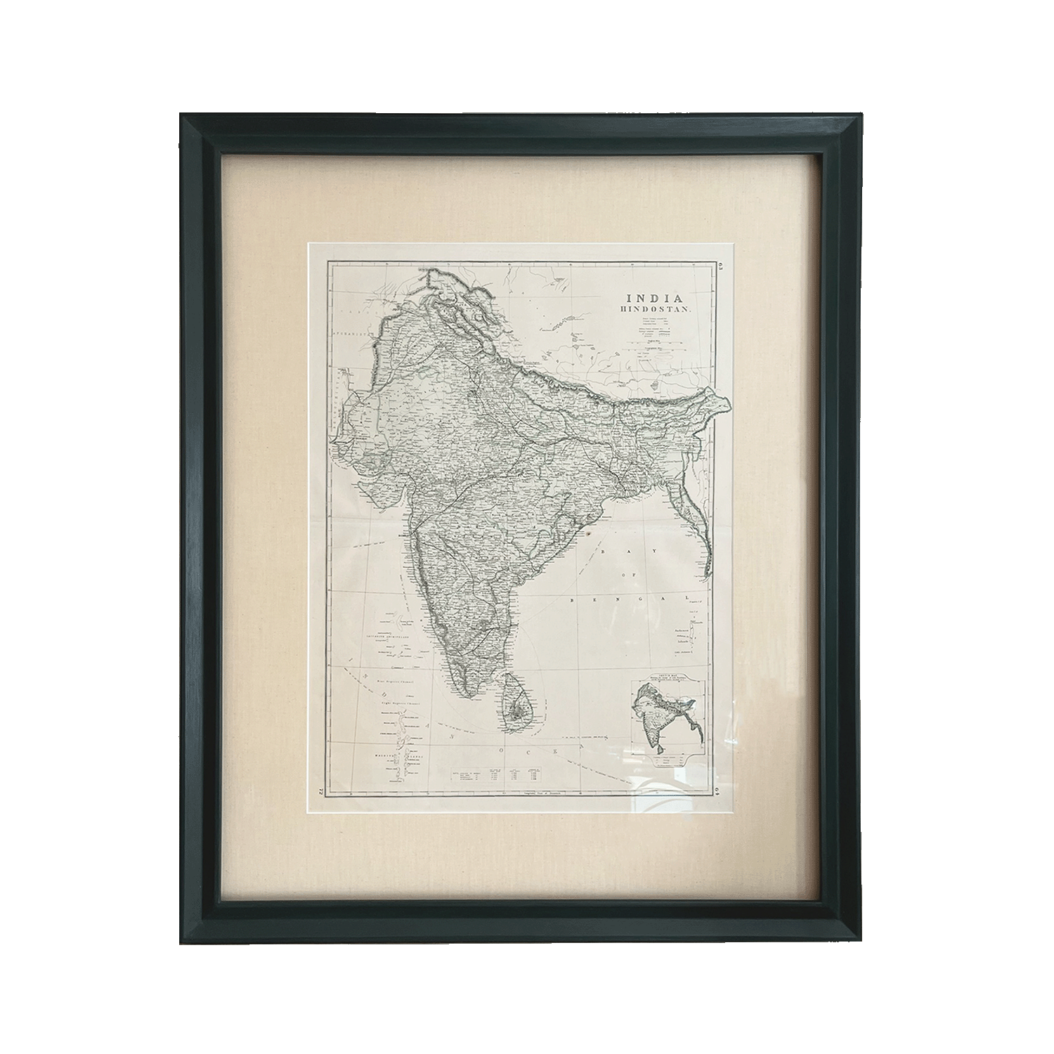 Background India Map Frame Private Commission Map of India – Patrick Ireland Frames
