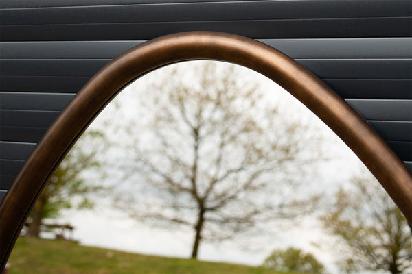Shaped Cushion Frame Bronze Mirror
