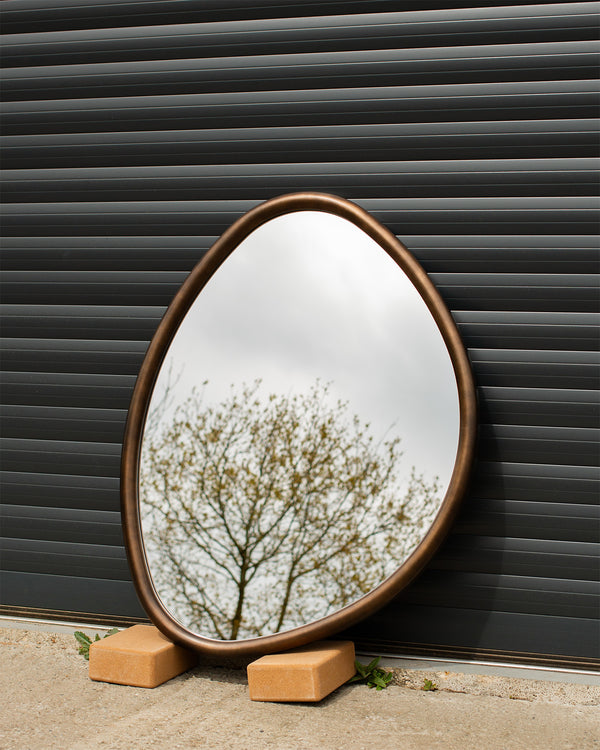 Shaped Cushion Frame Bronze Mirror