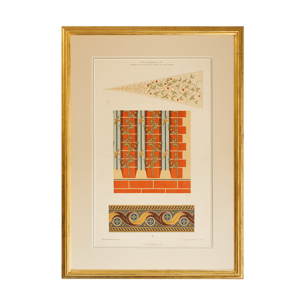 Ornamental Catalogue Prints in Gilded Frames