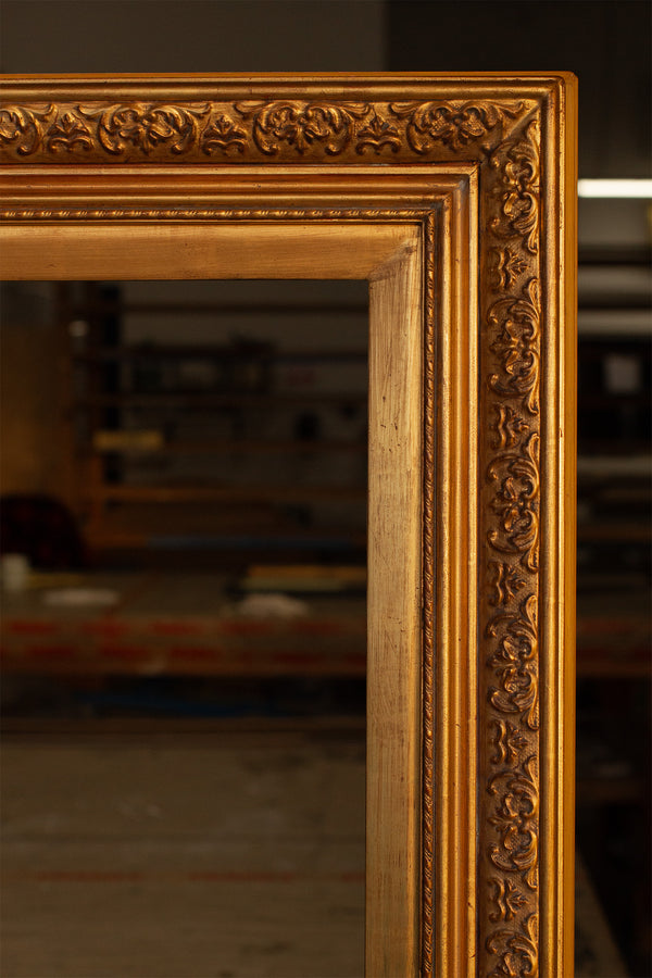 Ornate Antiqued Gold Gilded Mirror