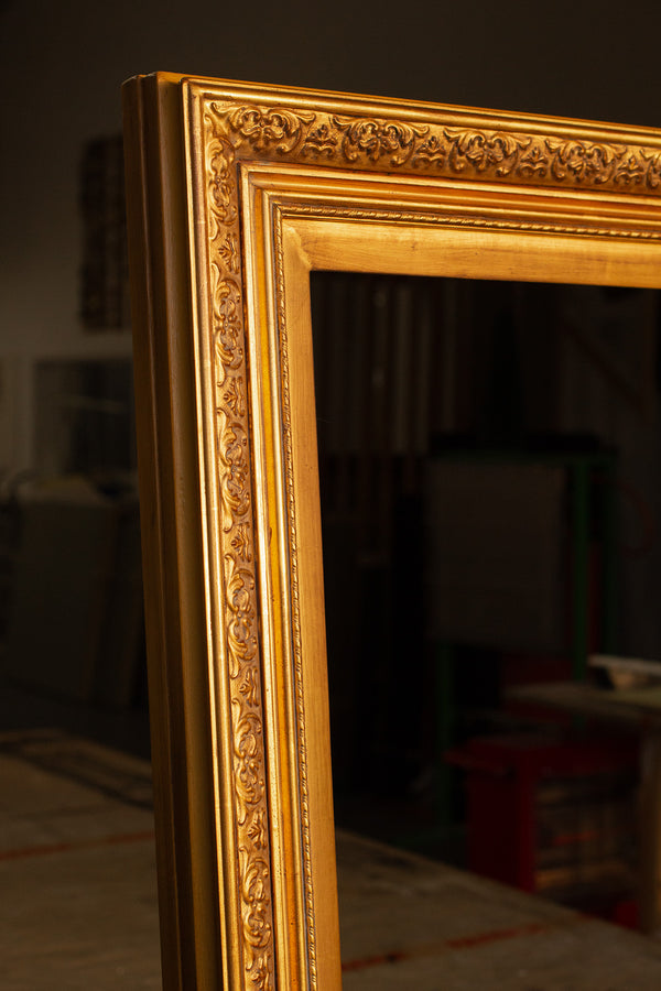 Ornate Antiqued Gold Gilded Mirror