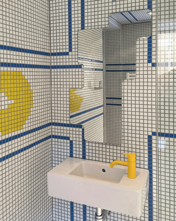 Pac-Man-inspired Bathroom Mirror