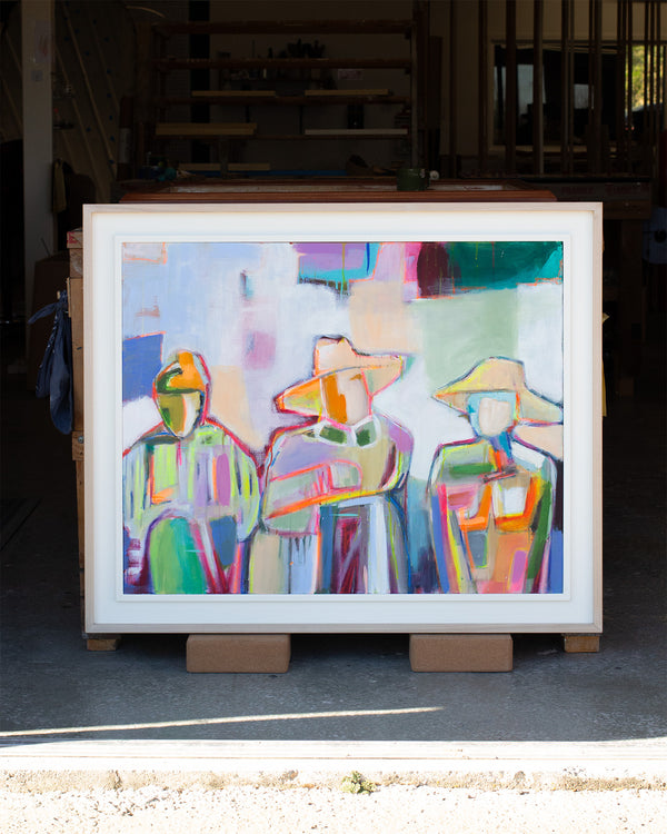 Painting in a Two-Toned Double Tray Frame