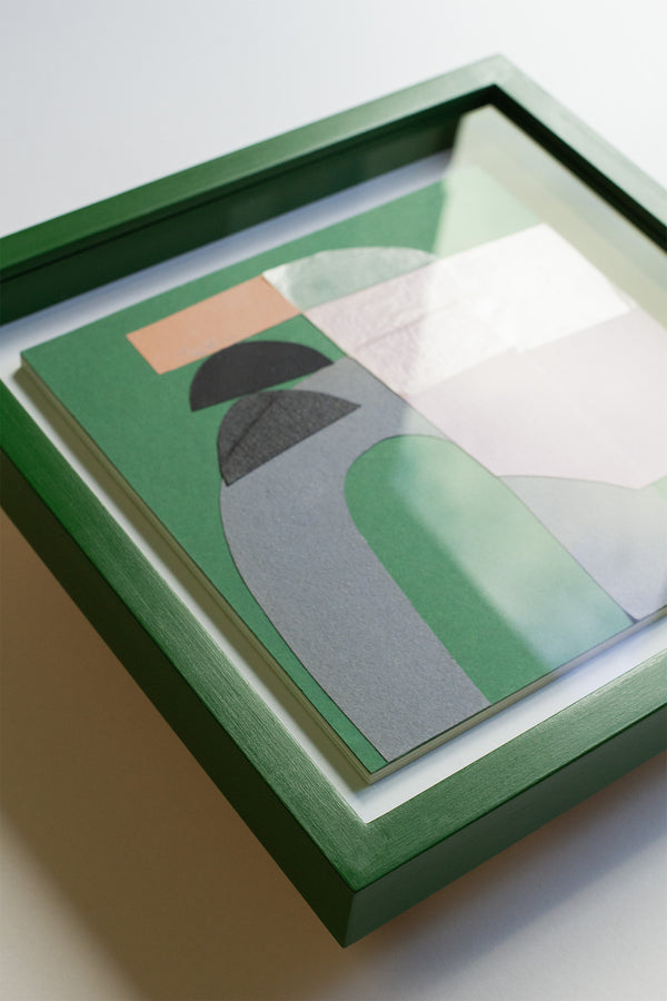 Kelly Green Framed Collage