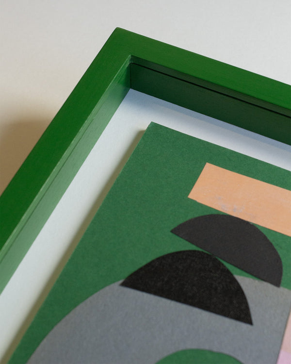 Kelly Green Framed Collage
