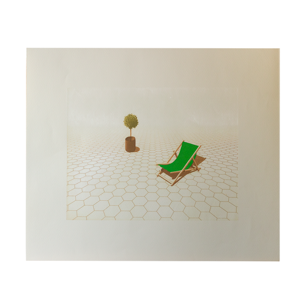 Philip Solly - Study of a Deck Chair and Potted Plant