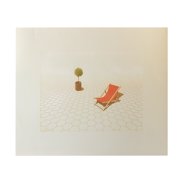 Philip Solly - Study of a Deck Chair and Potted Plant